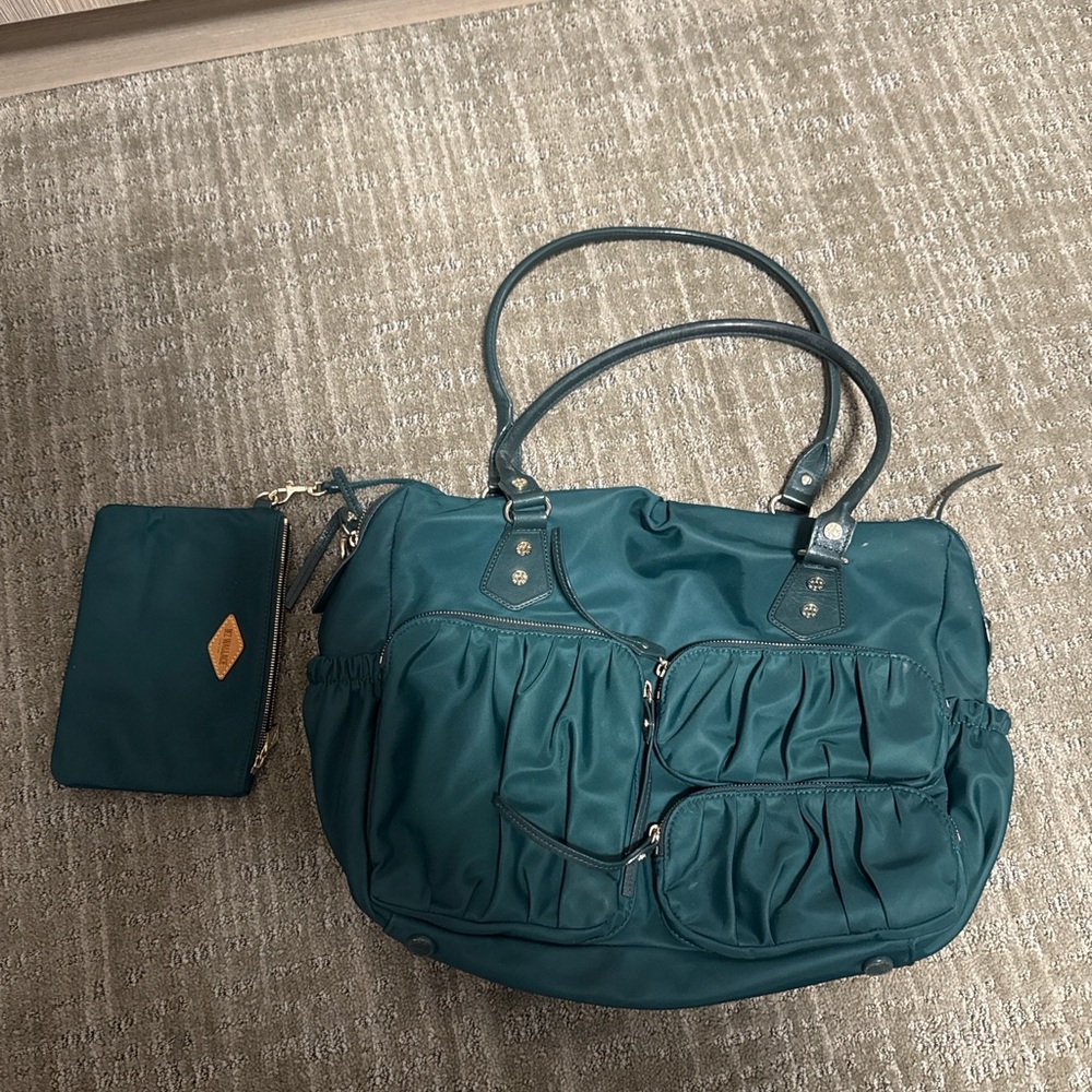 MJ Wallace Teal Women's Bag and matching zip pouch